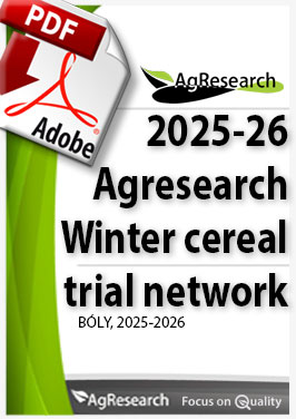 Agresearch 2025 Winter cereal trial network - Download our brochure